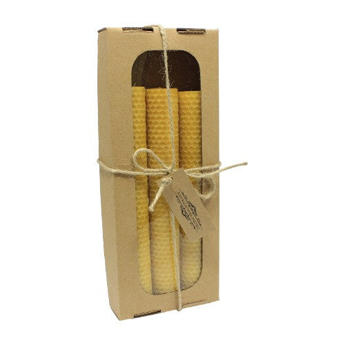 Zestaw świec z węzy pszczelej w pudełku - 3szt /20cm