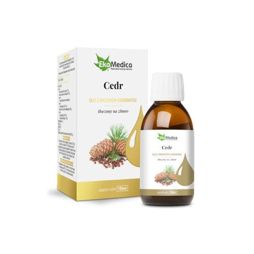 Olej cedrowy 100ml tłoczony na zimno Ekamedica