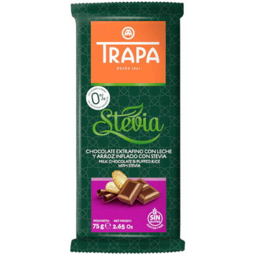 Czekolada mleczna crunchy bez dodatku cukru 75g Trapa